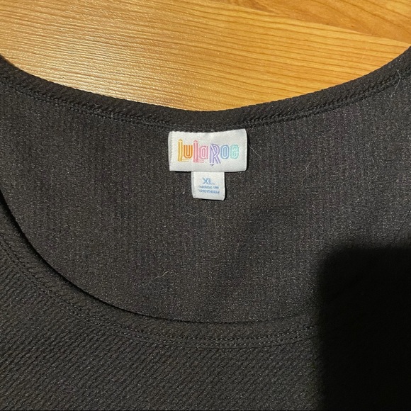 XL Lularoe Nicole Black Leopard Print Dress - Picture 3 of 7